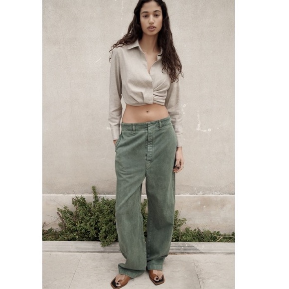 Zara | Pants u0026 Jumpsuits | Zara The Barrel Fit Pant | Poshmark
